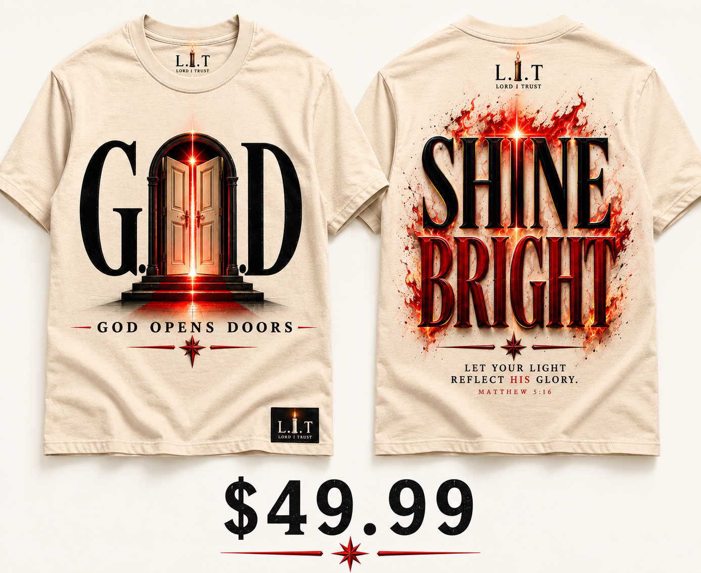 G.O.D cream Tee