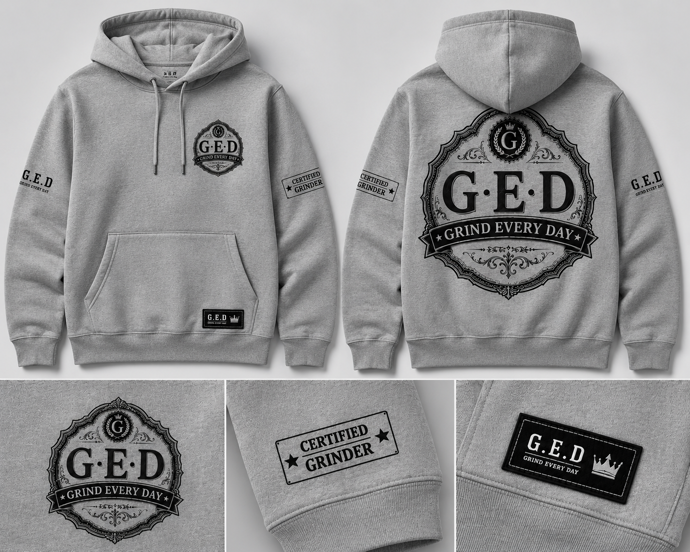 G.E.D COLLECTION-Gray Hoodie