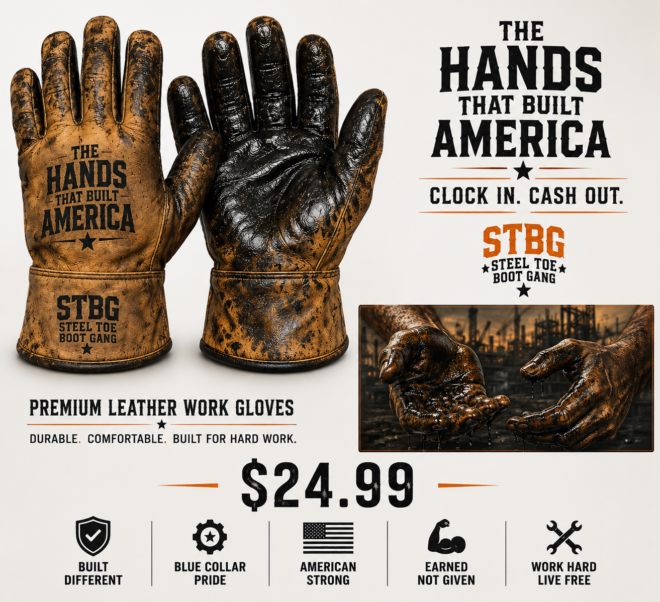 Steel Toe Boot Gang Collection-Gloves