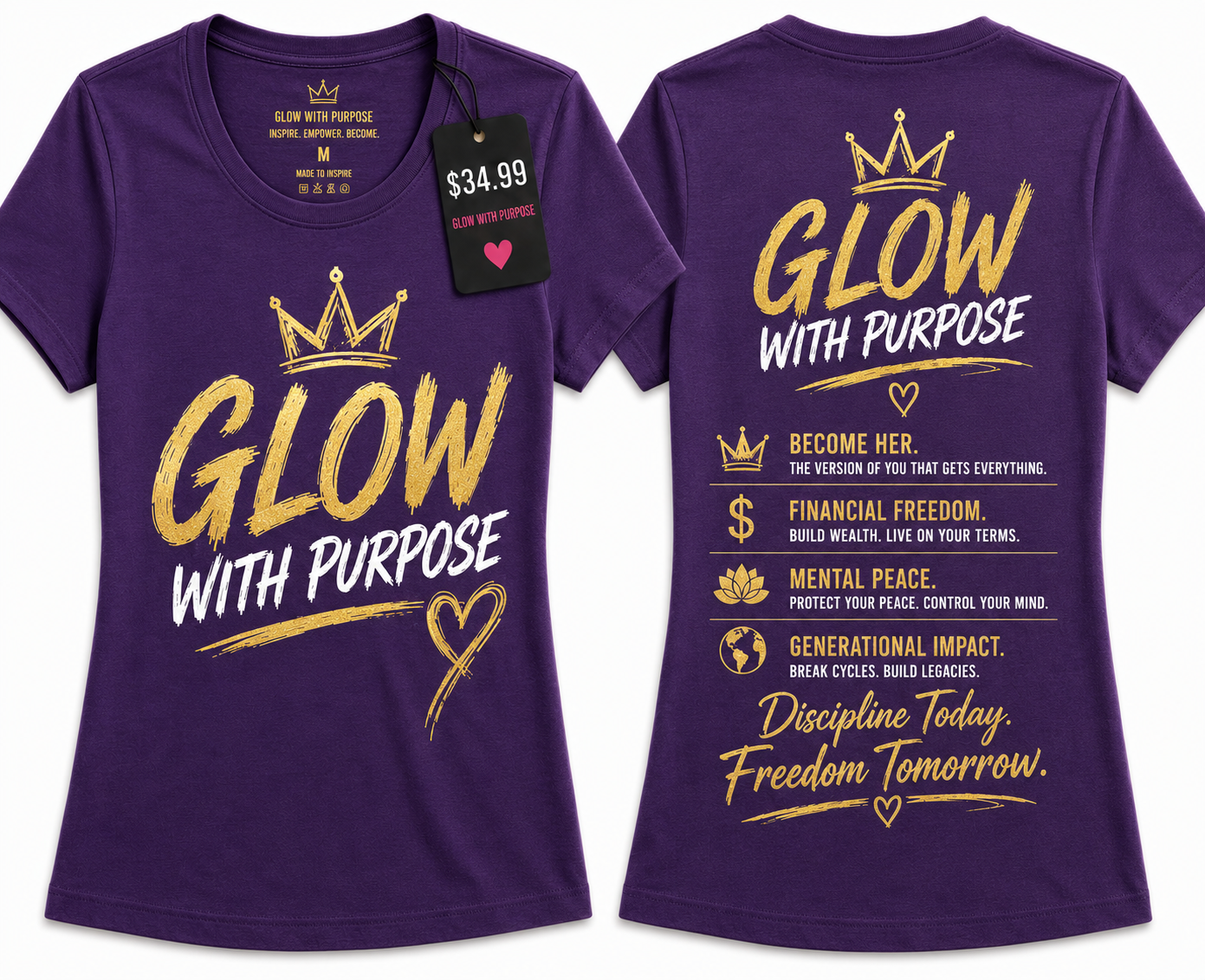 Glow With Purpose For Her Tee