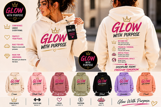 Glow With Purpose For Her Hoodie