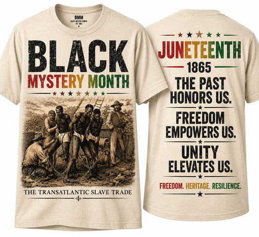 Black Mystery Month Juneteenth T-Shirt cream