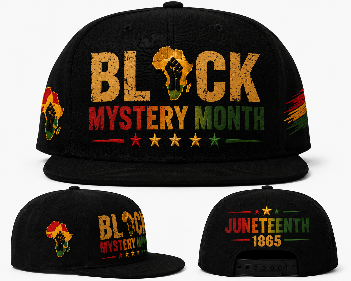 Black Mystery Month Hat-Black